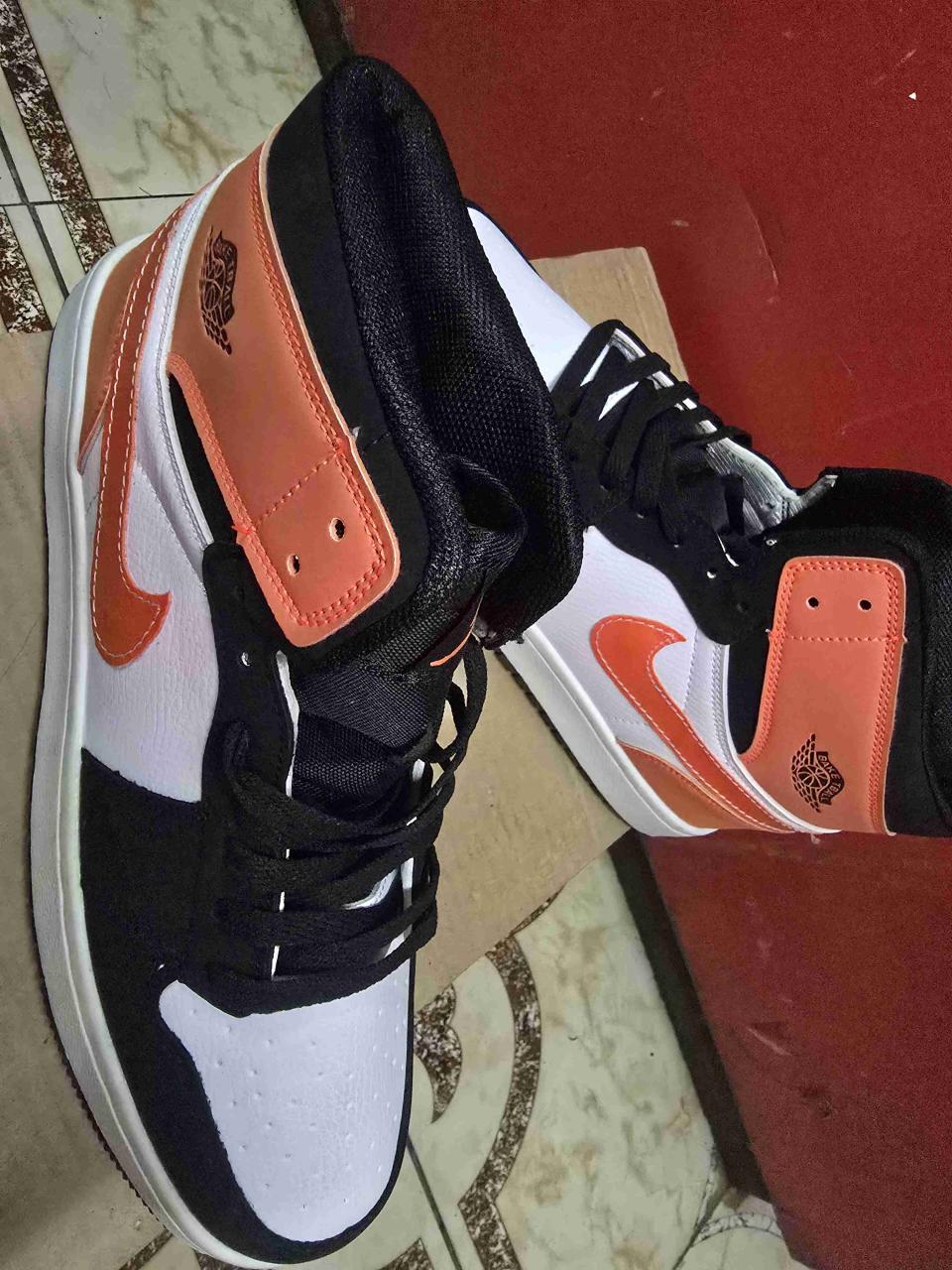 Zapatillas altas blanco y naranja - miniatura 2