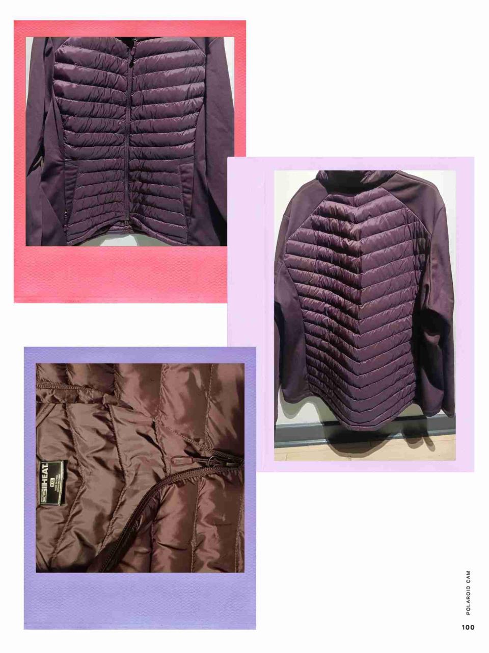 Chaqueta morada acolchada