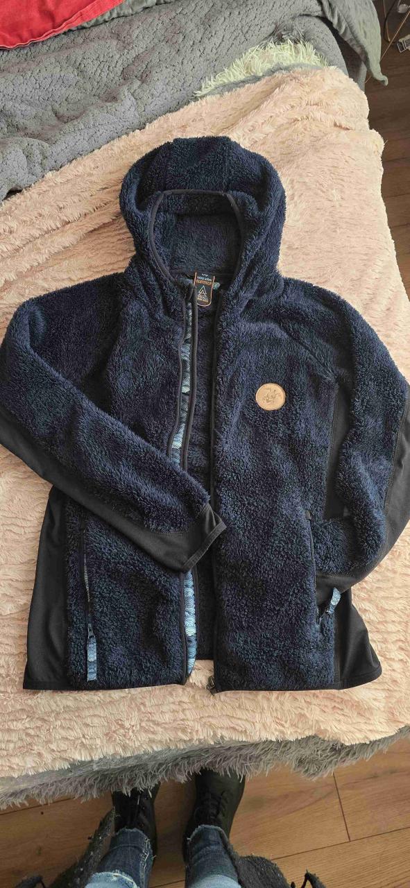 Parka polar azul con capucha - miniatura 1