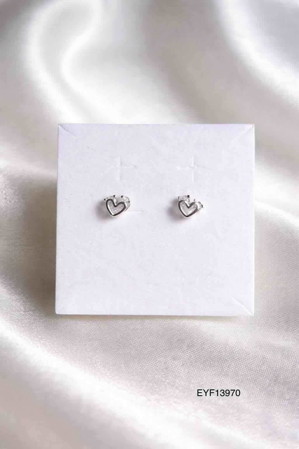 Aros de plata 925 pequeños corazón
