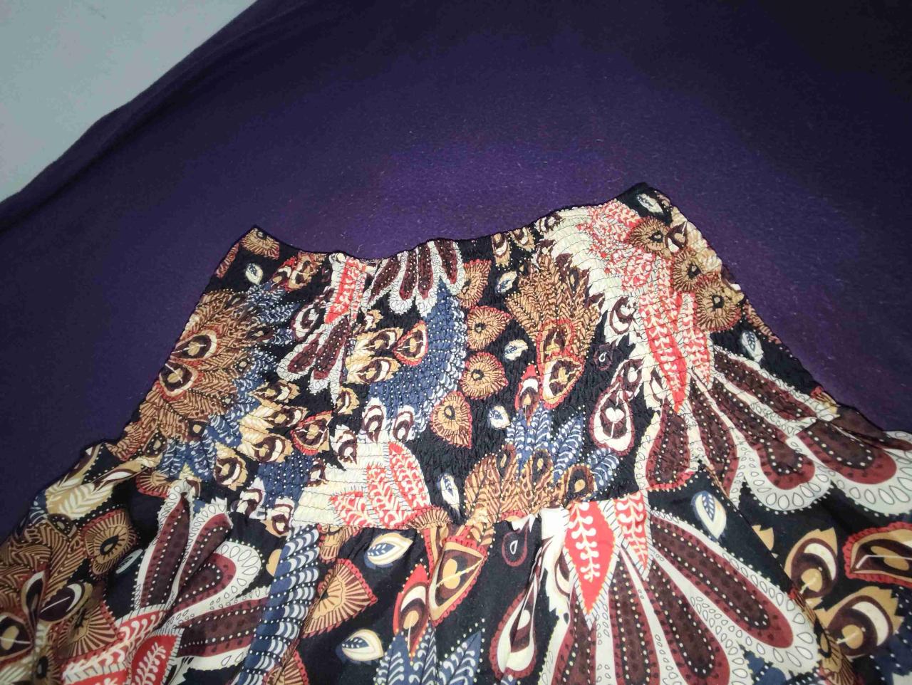 Falda larga estampado bohemio - miniatura 2