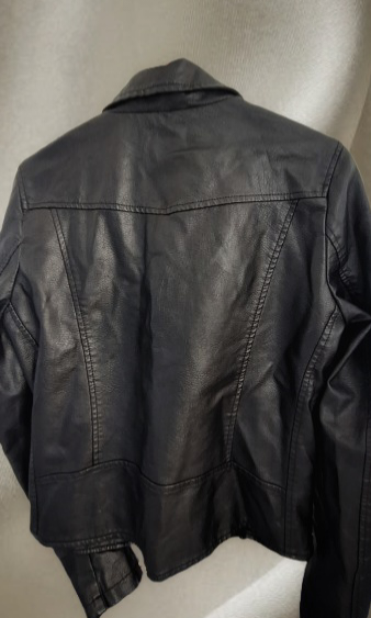 Chaqueta de cuero negra mujer - miniatura 5