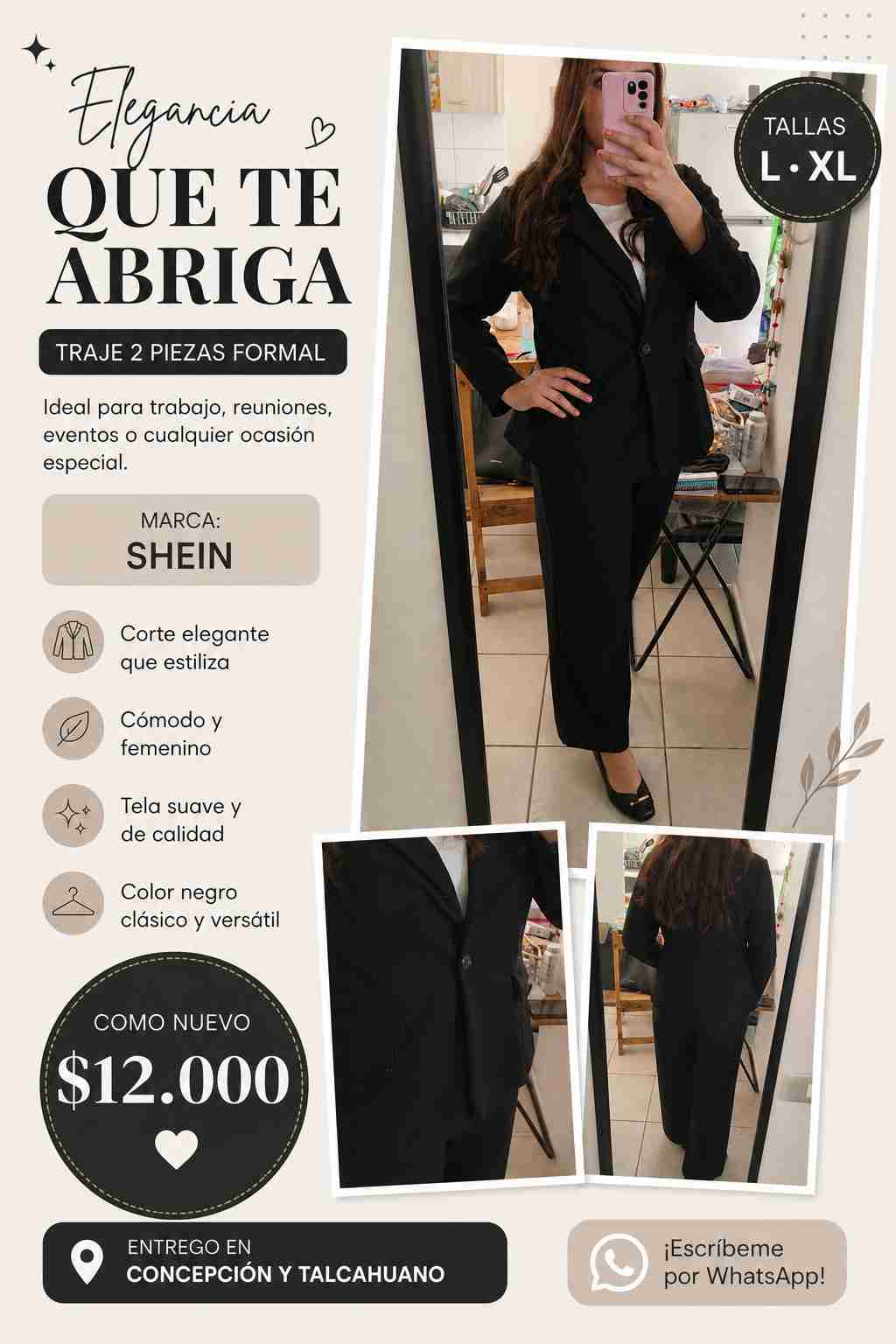 Traje negro de mujer - miniatura 2