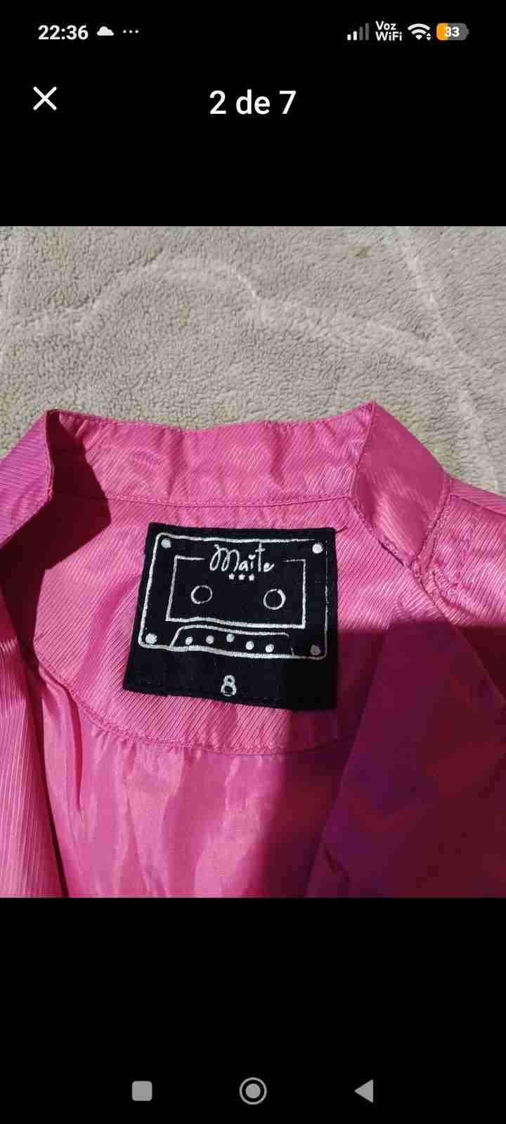 Chaqueta rosada para niña - miniatura 3