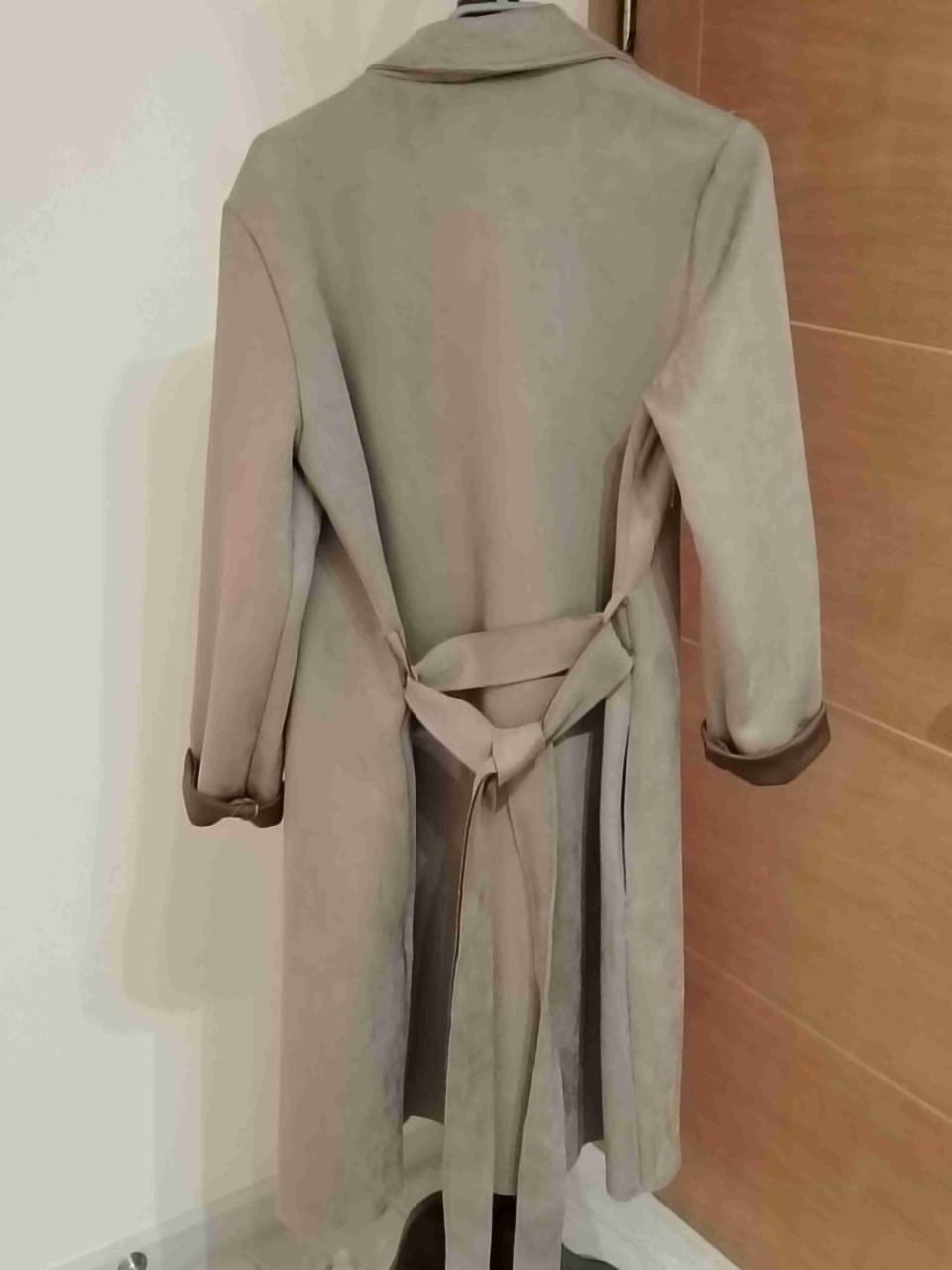 Abrigo efecto gamuza color vison claro talla M - miniatura 2