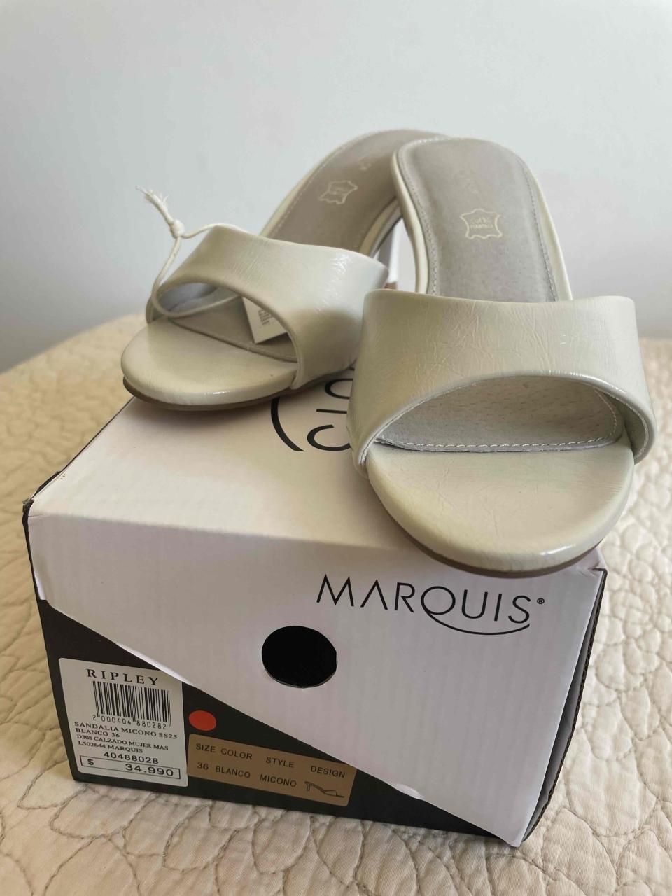 Zapatos taco aguja beige Marquis - miniatura 2