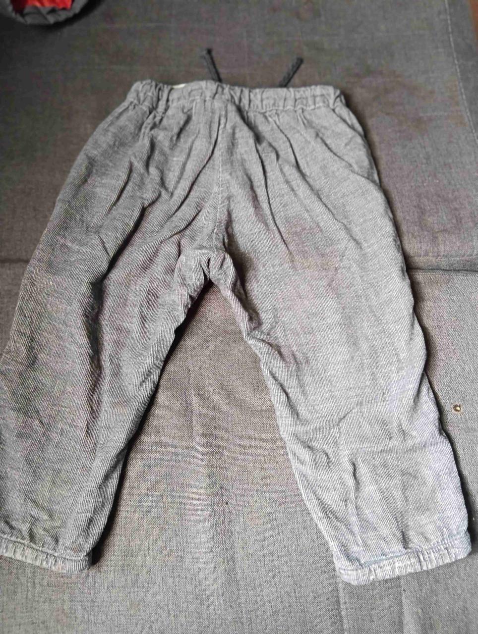 Pantalones de lino gris casuales - miniatura 3