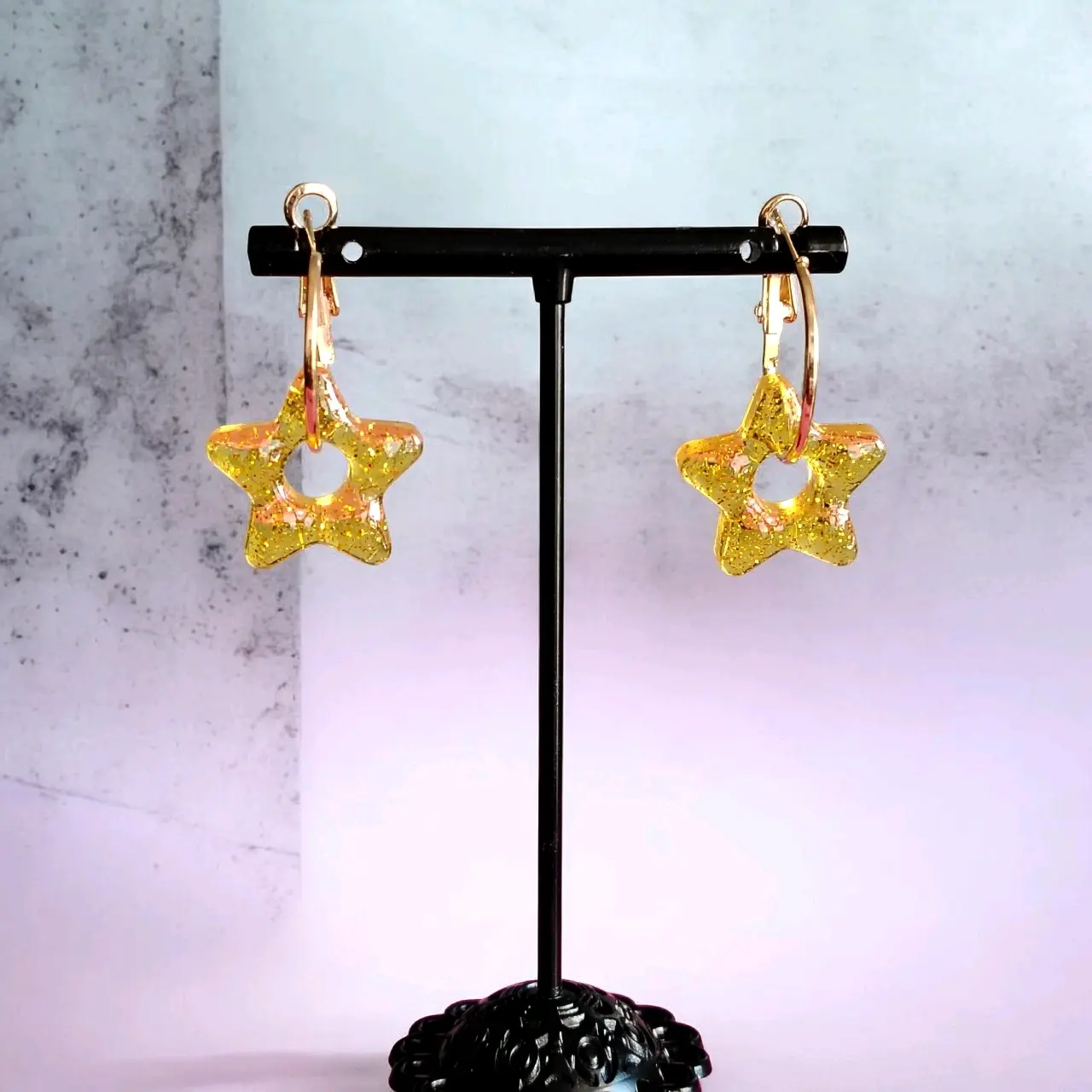 Aros de estrella dorados - miniatura 1