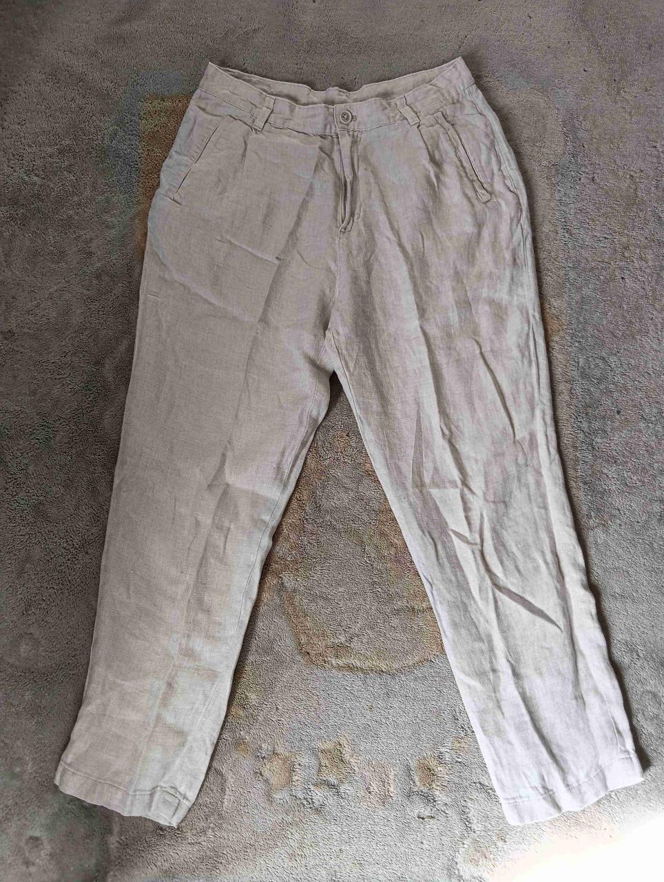 Pantalones Zara beig talla 40 - miniatura 2