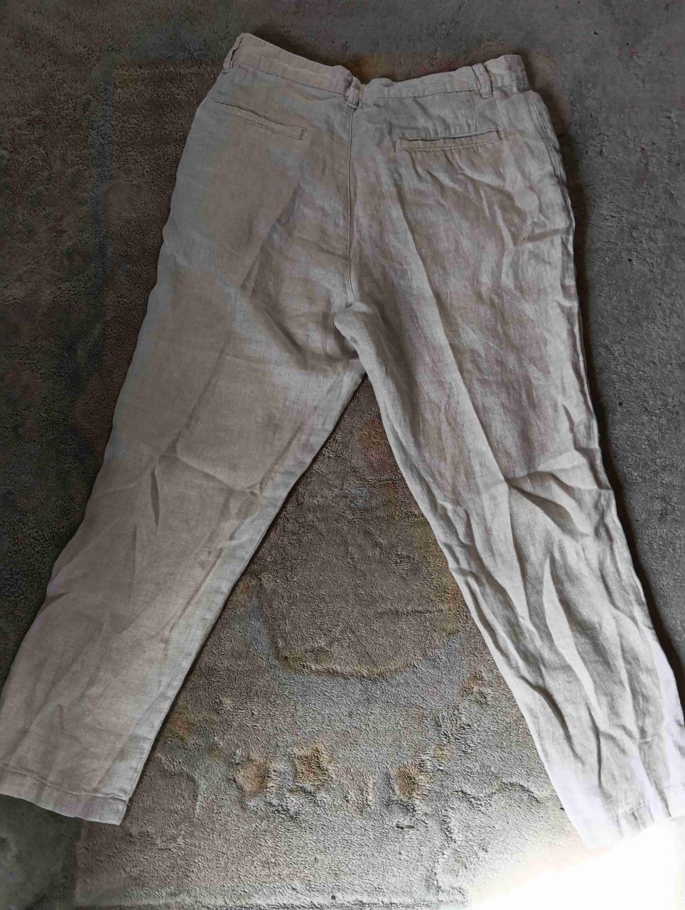 Pantalones Zara beig talla 40 - miniatura 3