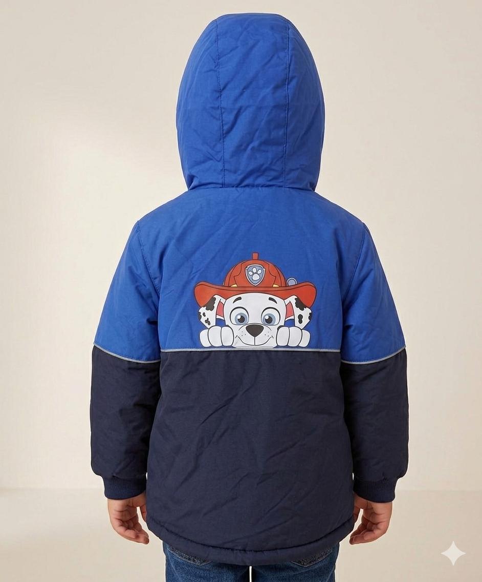 Chaqueta infantil azul con capucha - miniatura 2