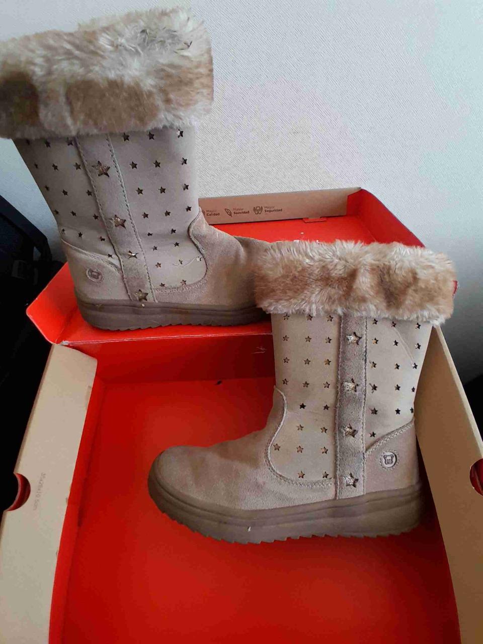 Botas beige con peluche - miniatura 2