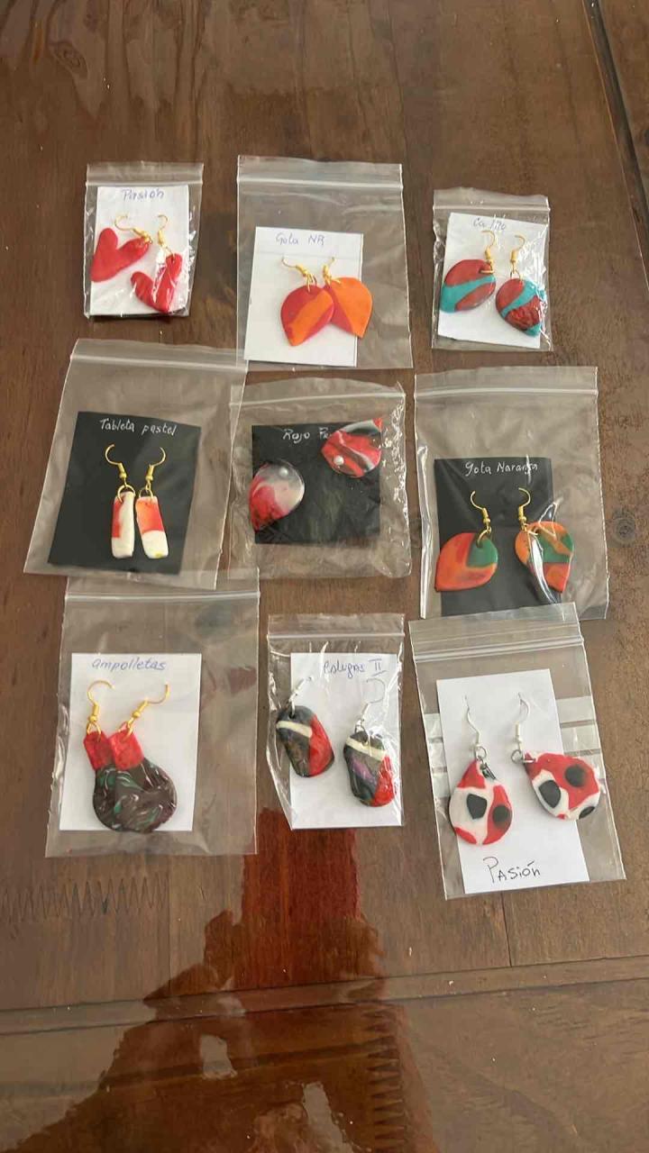 Set de aros coloridos artesanales - miniatura 1