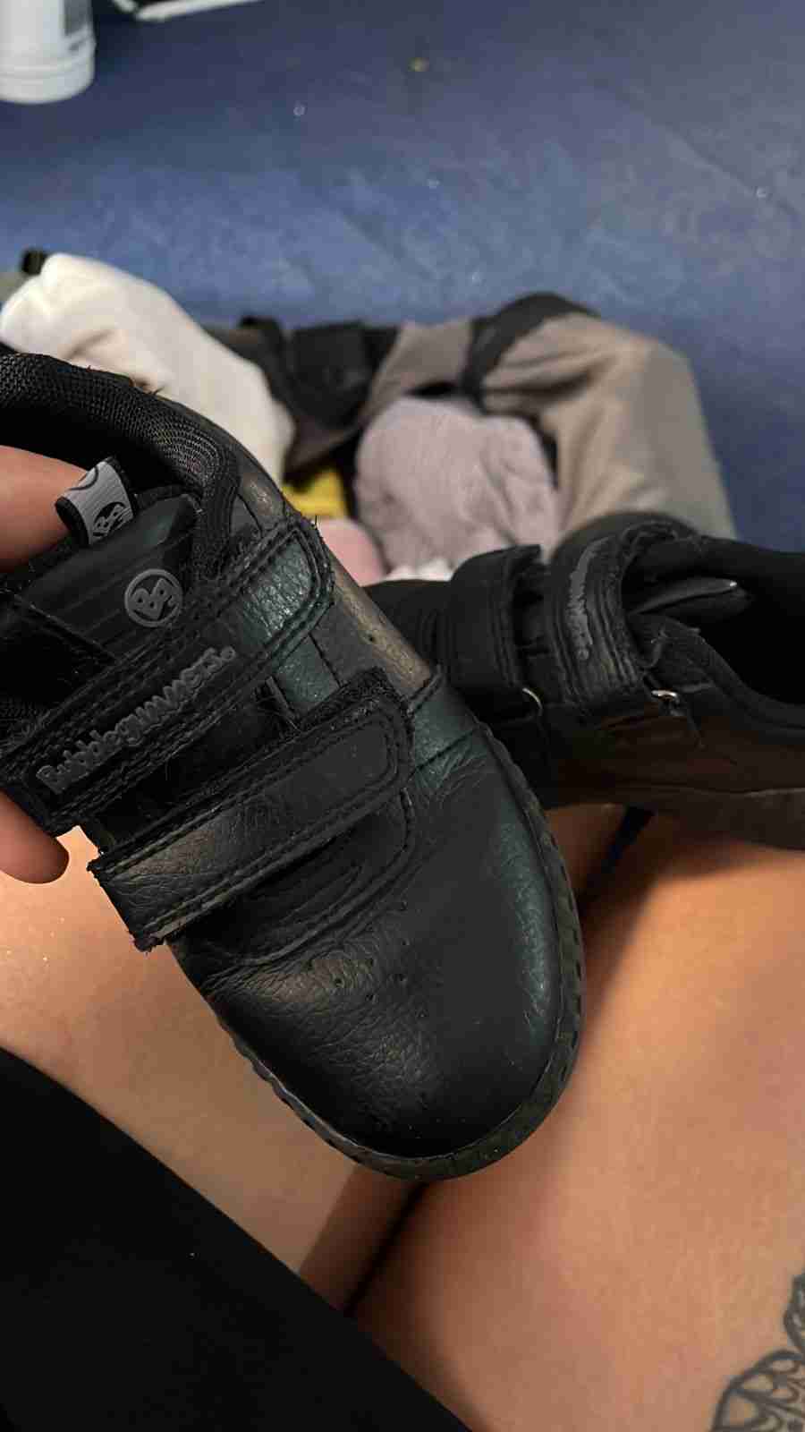 Zapatos escolares negros con velcro - miniatura 5