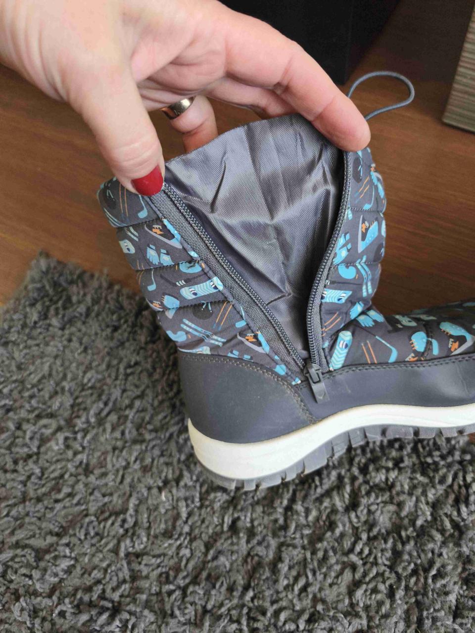 Botas infantiles azules de nieve - miniatura 1
