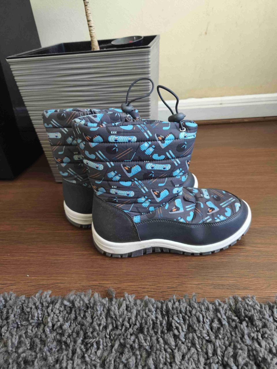 Botas infantiles azules de nieve - miniatura 3