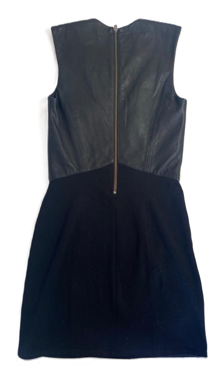 Hermoso Vestido – Cuero y Tela – Talla S - miniatura 3