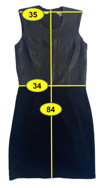 Hermoso Vestido – Cuero y Tela – Talla S - miniatura 5
