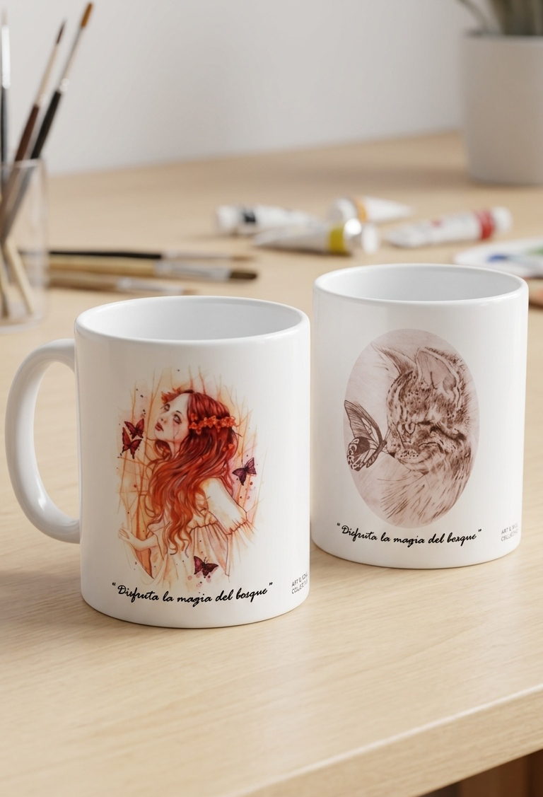 Tazas Ilustradas - Colección "Magia y Naturaleza" - miniatura 3