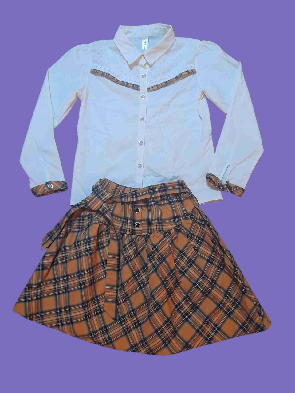 Conjunto Niña Blusa y Falda Talla 10 - miniatura 3