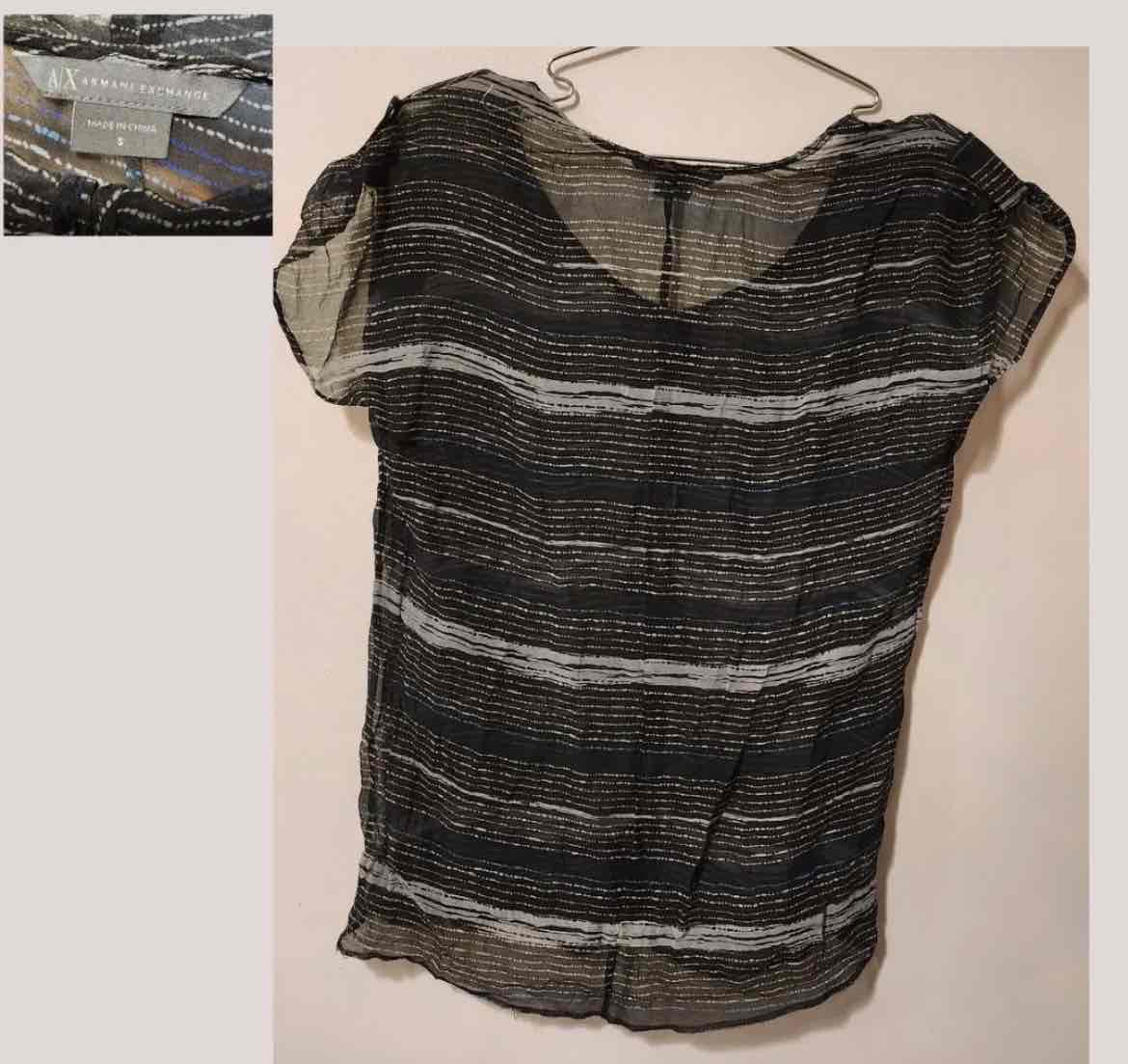 Blusa transparente a rayas - miniatura 2