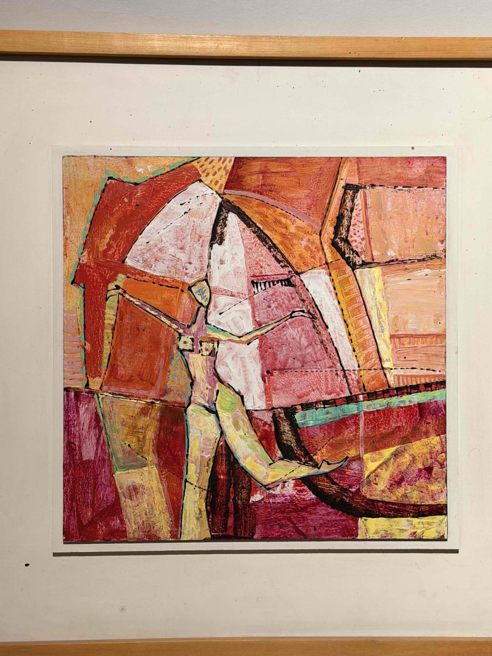 Cuadro original pintura expresionista figura human - miniatura 2