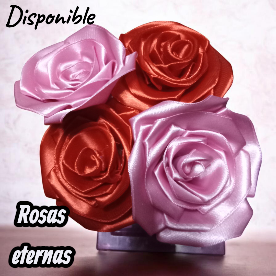Rosas decorativas en tela - miniatura 1