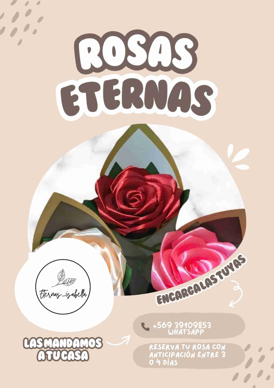Rosas decorativas en tela - miniatura 2
