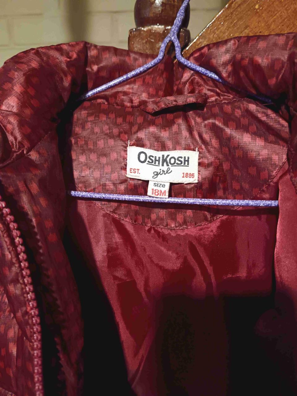 Chaqueta infantil burdeo 18 meses - miniatura 3