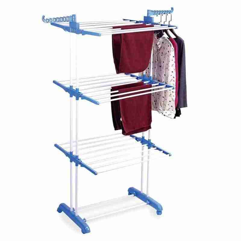Secador de ropa plegable azul - miniatura 1
