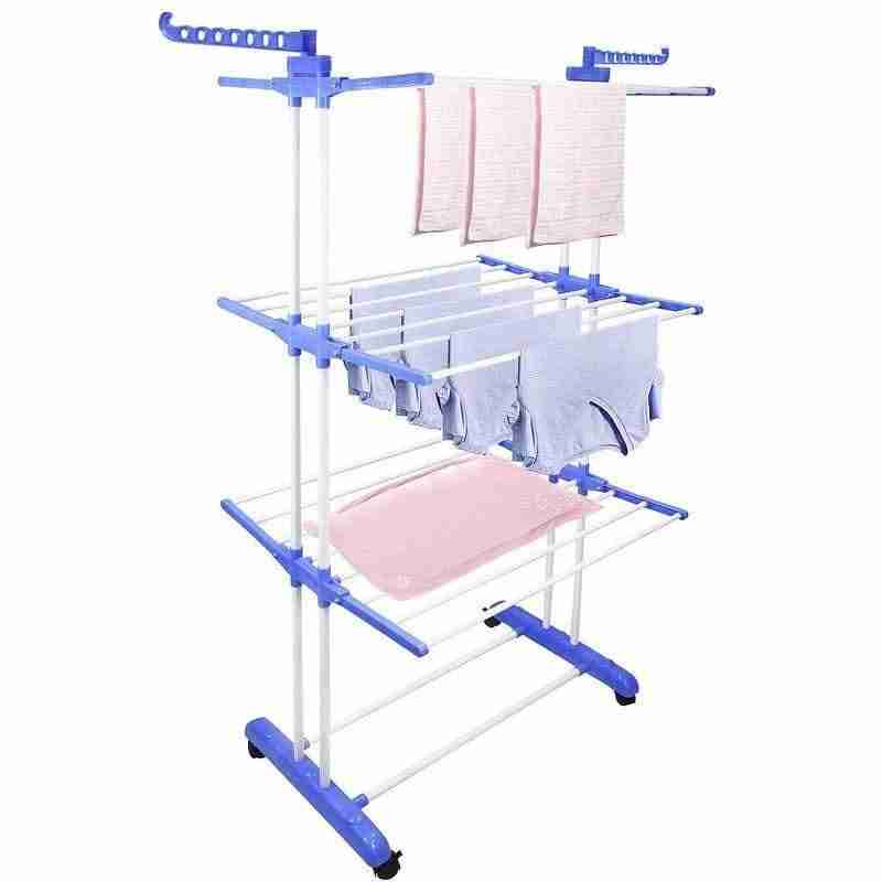 Secador de ropa plegable azul - miniatura 3