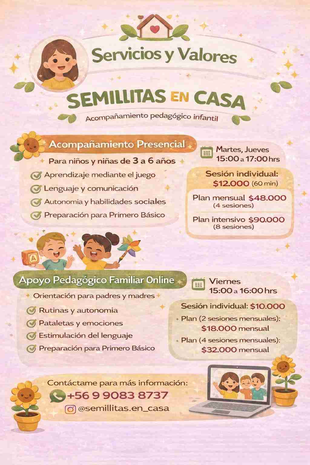 Servicios pedagógicos Semillitas en Casa