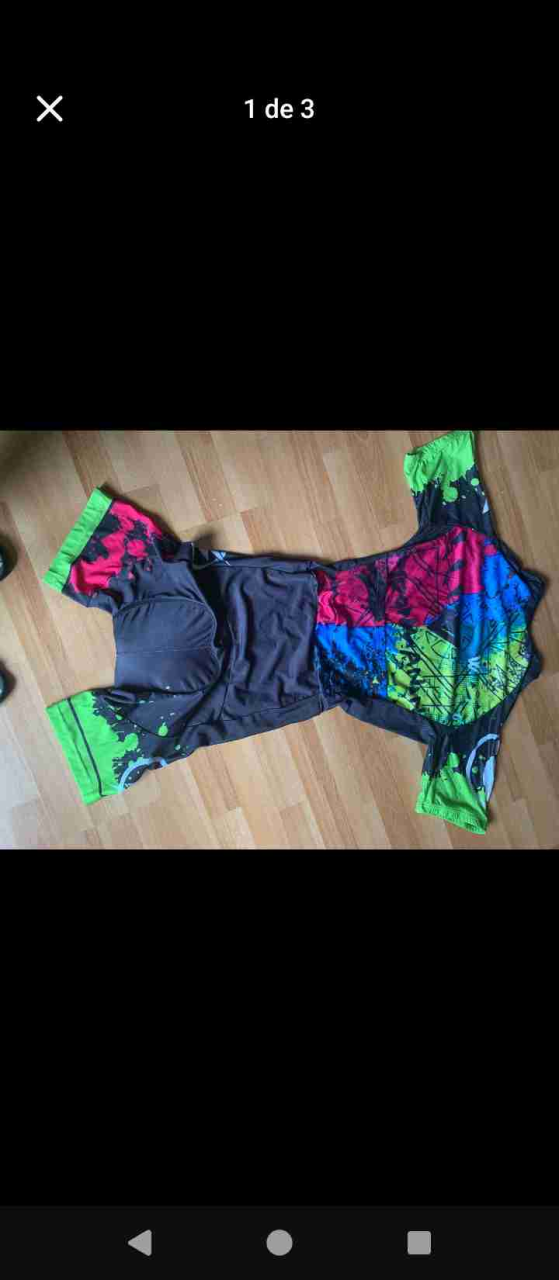 Traje de ciclismo multicolor - miniatura 1