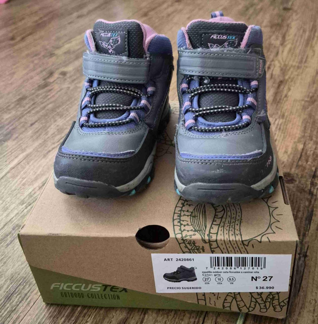 Botas outdoor grises para niña N°27 - miniatura 1