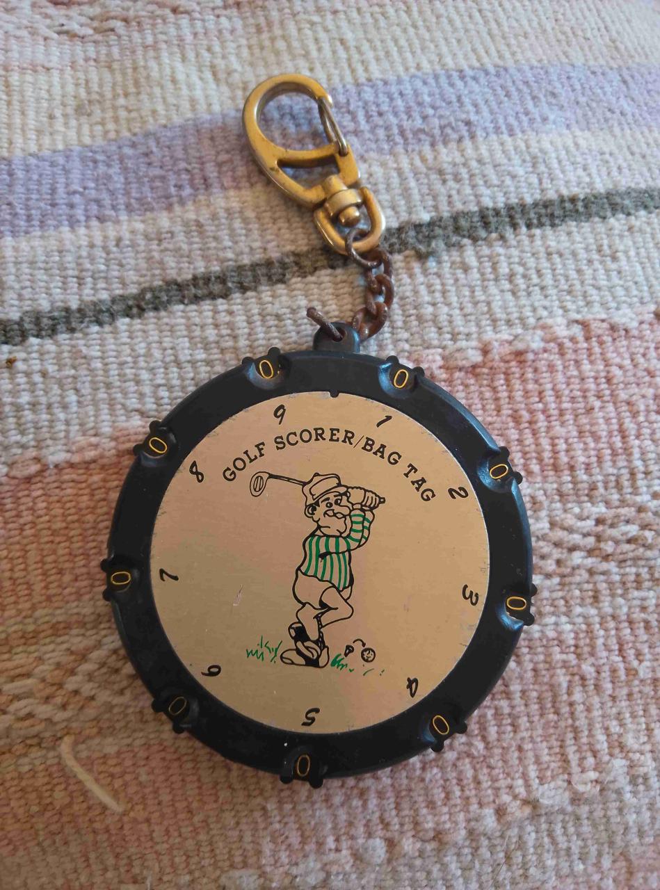Etiqueta marcador de golf vintage