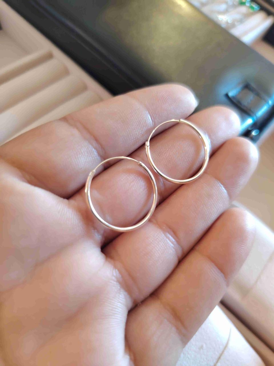 Aros de argolla plata ley 925 - miniatura 3