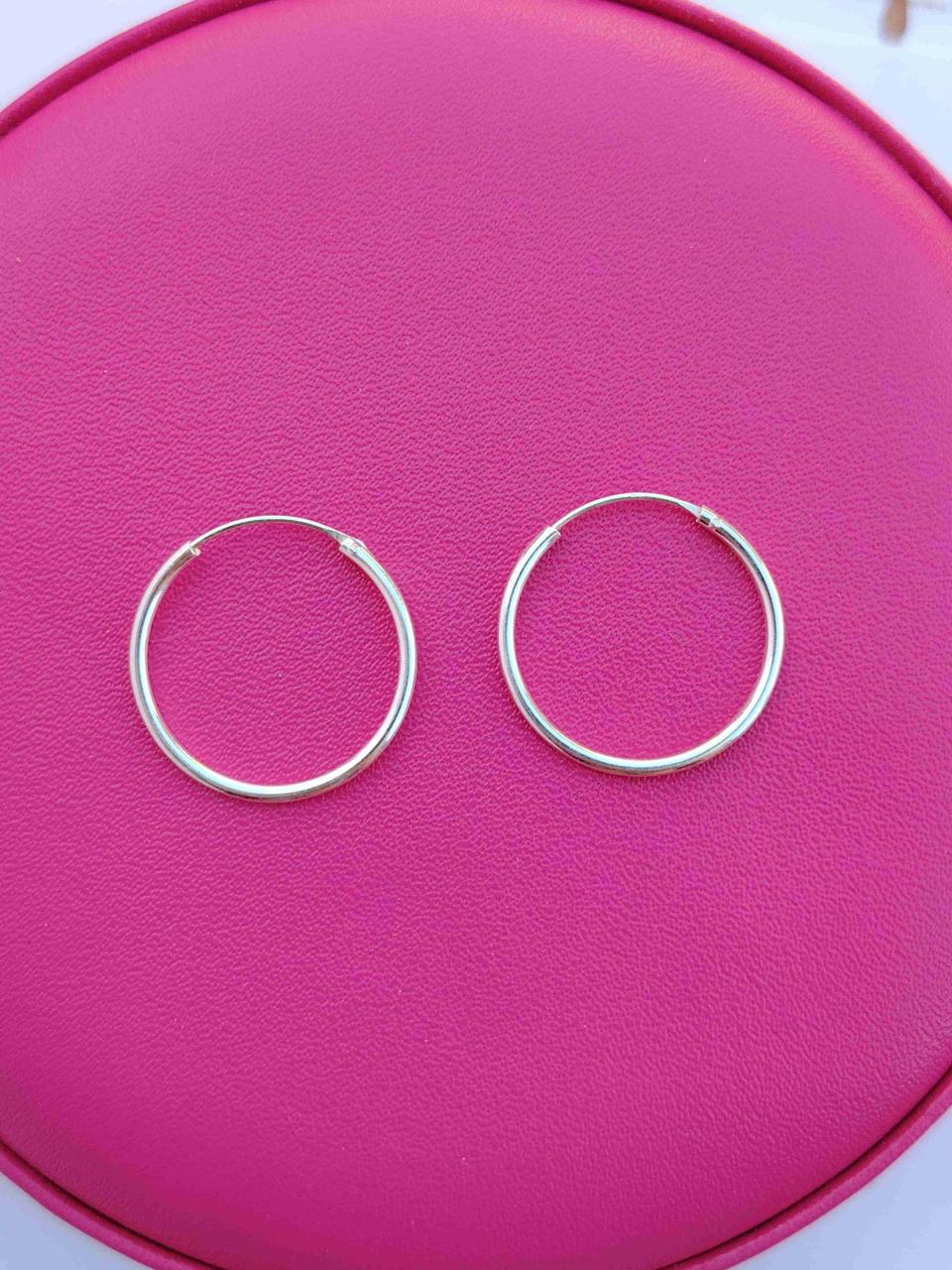 Aros de argolla plata ley 925 - miniatura 4
