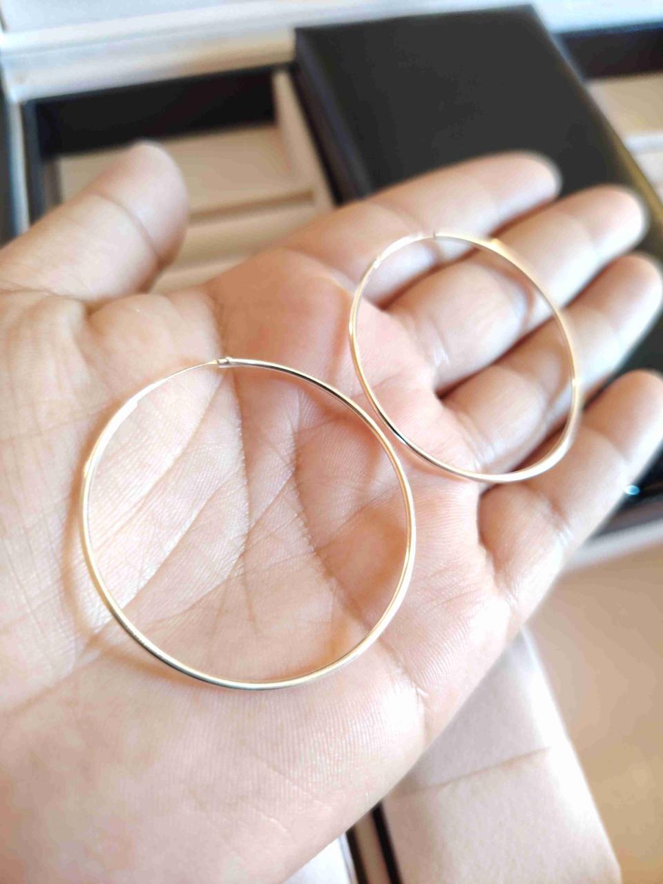Aros de plata 925 grandes - miniatura 2