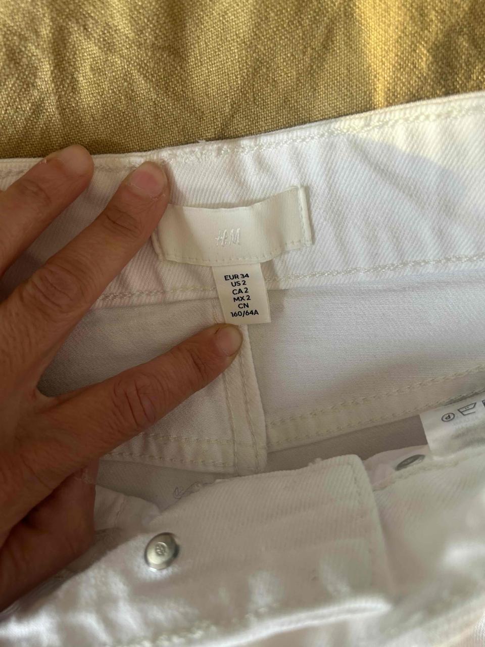 Jeans blancos H&M talla 34 - miniatura 1