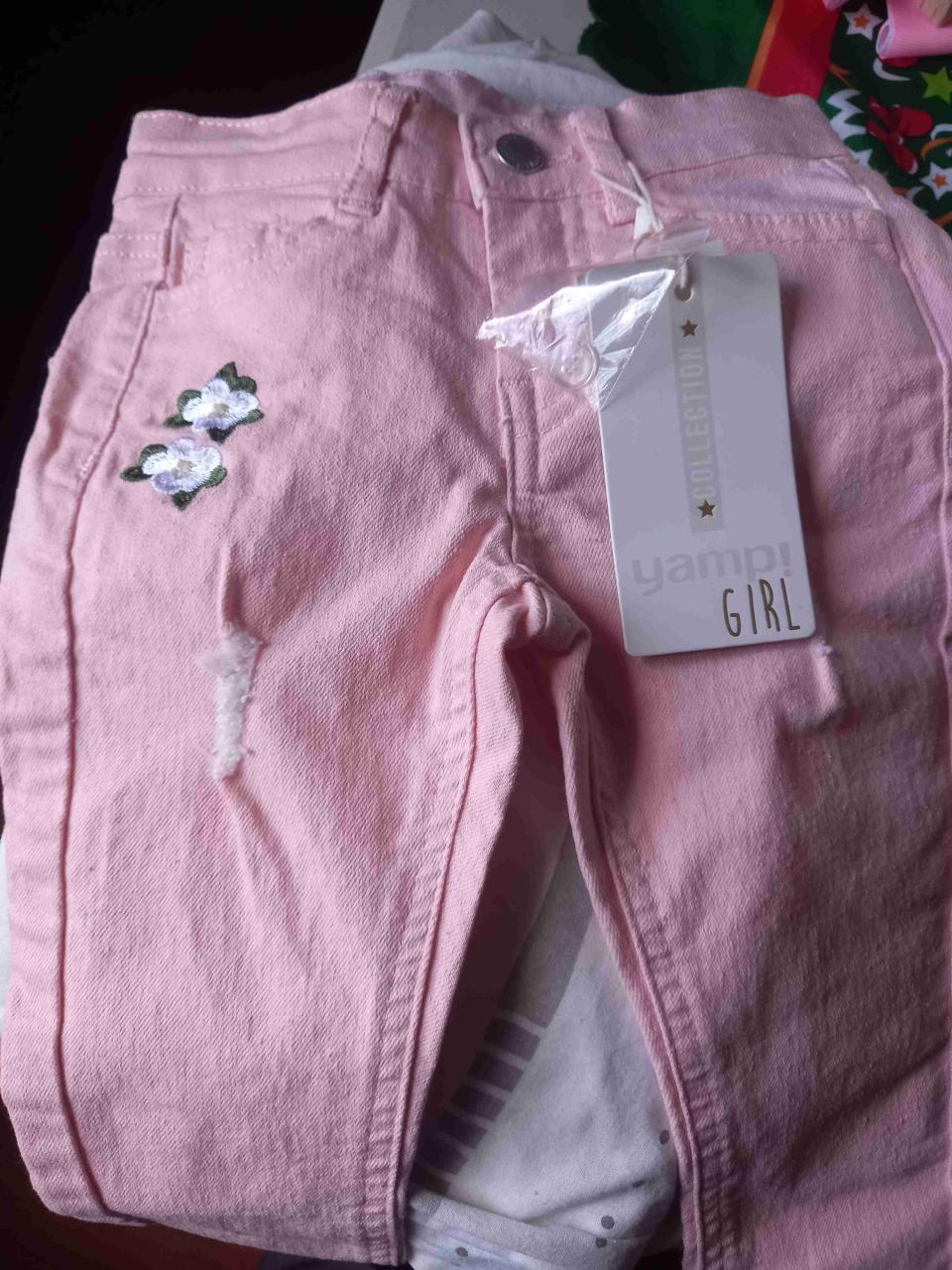 Pantalones rosas para niña - miniatura 1