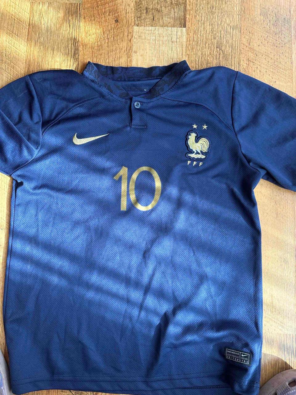 Camiseta fútbol azul Nike - miniatura 1