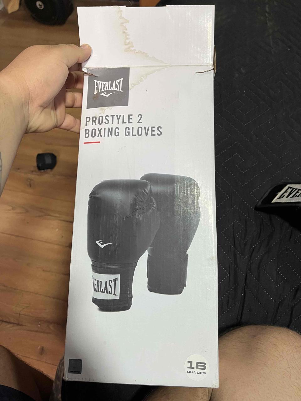 Guantes de boxeo Everlast negros 16oz - miniatura 3