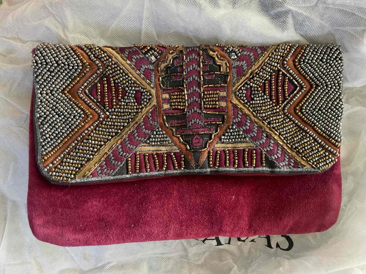 Cartera de mano bordada vintage - miniatura 1