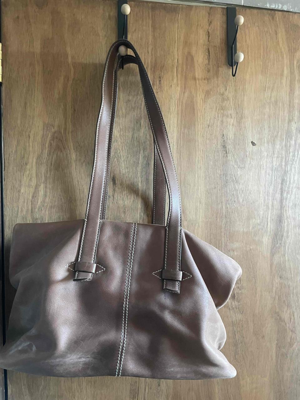 Bolso marrón de cuero