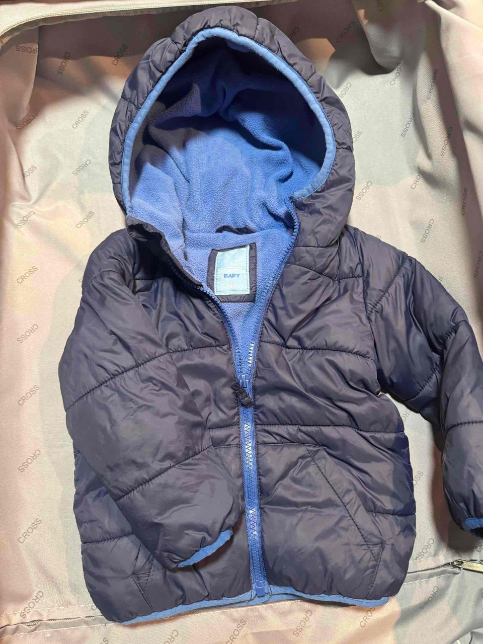 Chaqueta infantil azul con capucha (talla 24 meses - miniatura 1