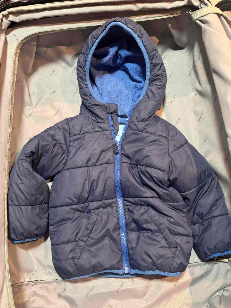 Chaqueta infantil azul con capucha (talla 24 meses - miniatura 2