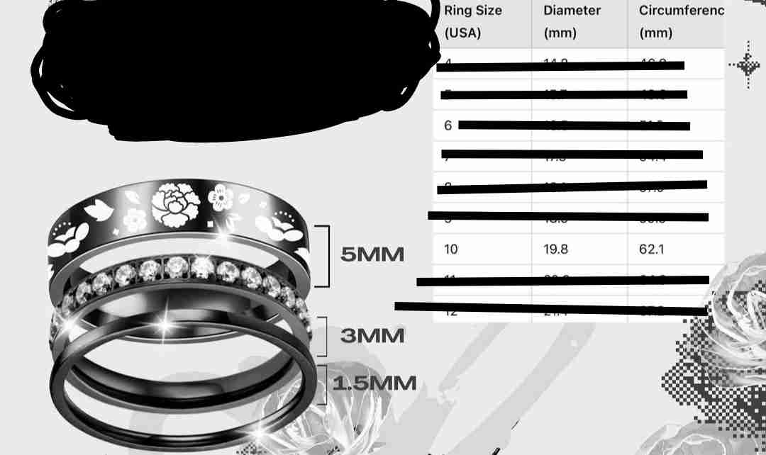 Anillos D-Day negros tamaño 10 en estuche - miniatura 4