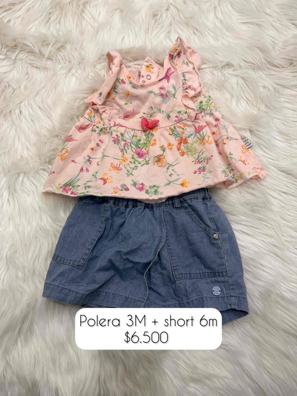 Conjunto polera y short bebé