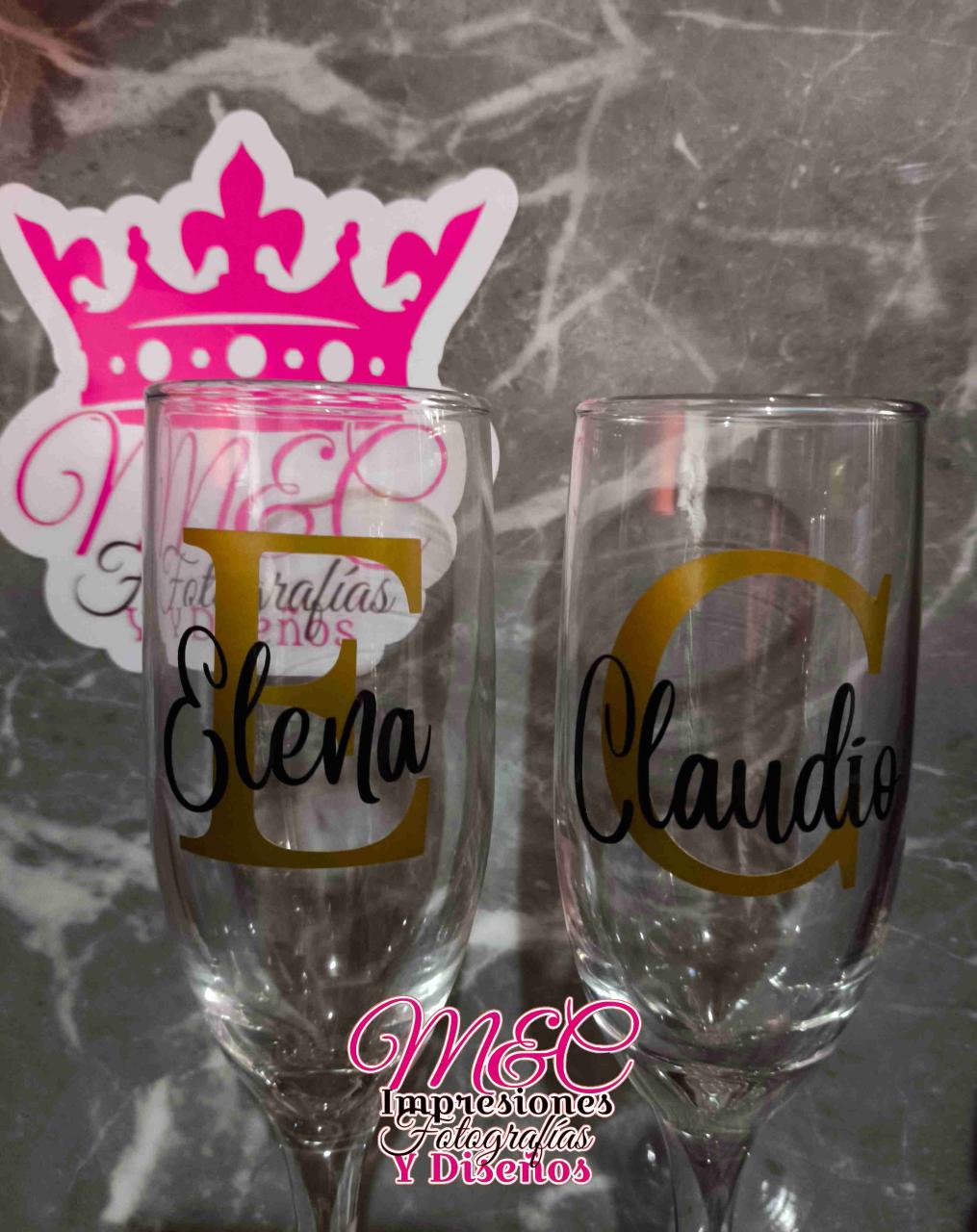 Copas personalizadas con nombres