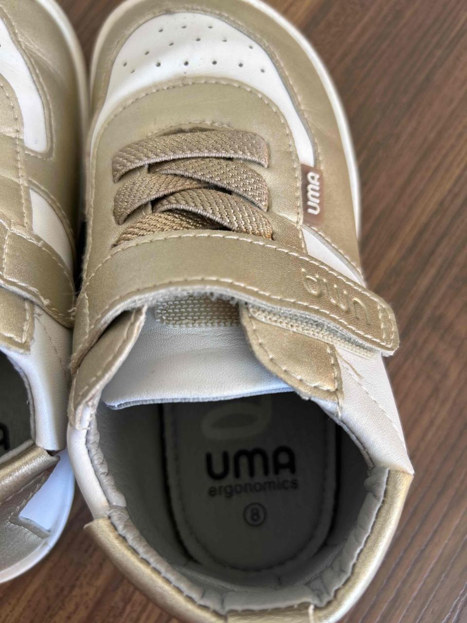 Zapatillas ergonómicas de niña o niño doradas y bl - miniatura 2
